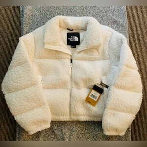 The North Face High Pile Fleece Nuptse Jacket NEW - WOMEN’S SIZE XL White Sherpa